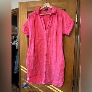 Linen shirt dress J Crew size small